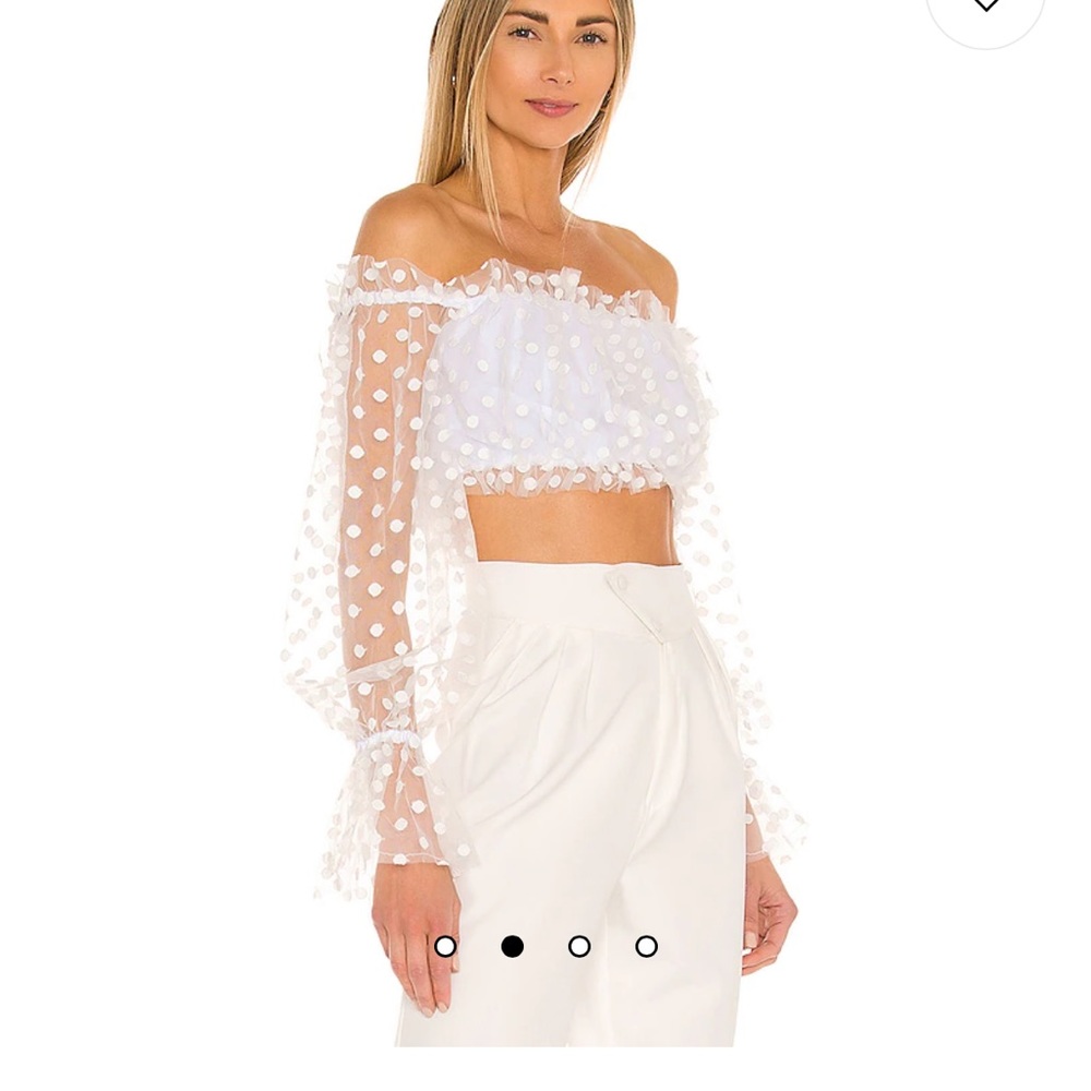 MAJORELLE  BABY BYE BYE TOP IN WHITE